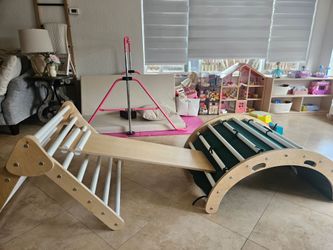 Lily & River Montessori Pikler Triangle, Rocker Arch & Slide Set