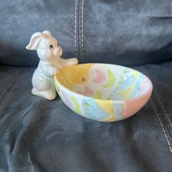 Bunny Rabbit Egg Easter Dish Bowl Decoration