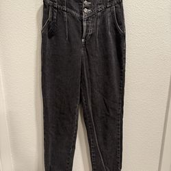 TOPSHOP High rise black jeans