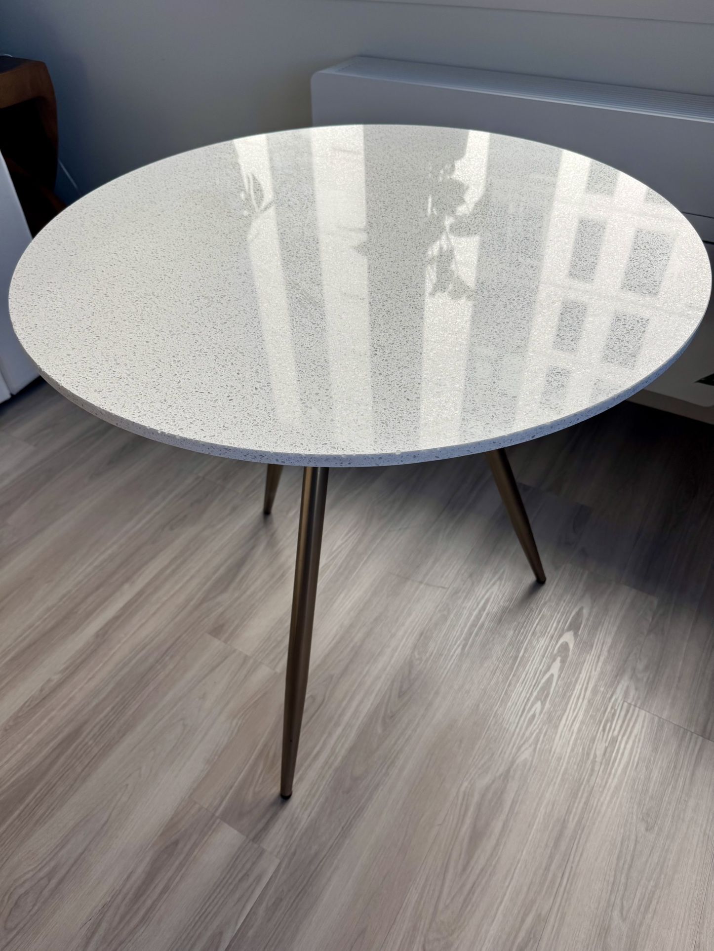 West Elm White Quartz Composite 30” Table