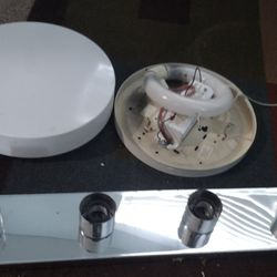 Three Bathroom Light Fixtures Just Need Bulbs They Work Fine I Just Replaced Them