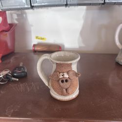 VTG Studio Art Pottery 3-D Pig Face Small Mug