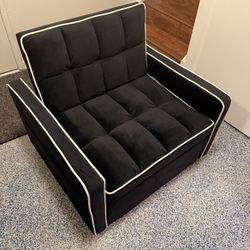 Convertible Sofa Chair Lounger Sleeper Bed 3 In 1