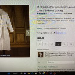 New , Never Worn Robe  