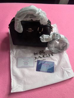 Coach Mini Crossbody Bag Black Leather
