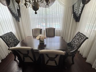 Ashley Furniture Valraven Solid Wood 7-piece Dining Room Set