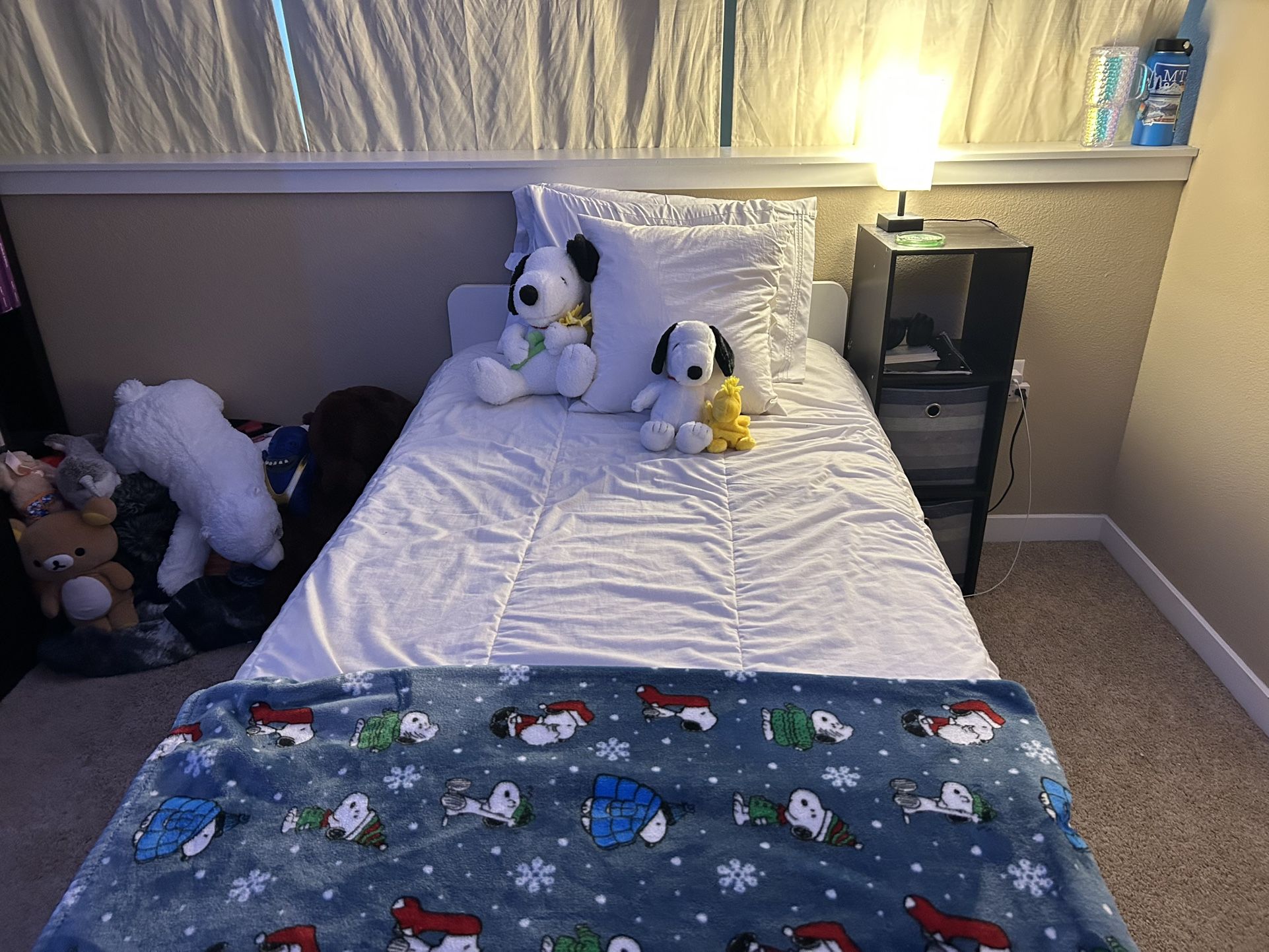 Twin IKEA SLAKT Bed Frame and mattress