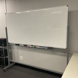 ULINE Magnetic Steel Mobile Dry Erase Board - 8 x 4'