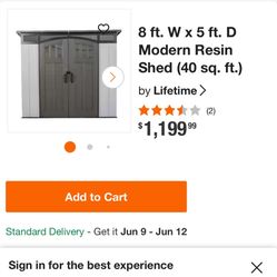 Lifetime Storage Shed 5x8