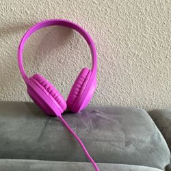 Purple Headphones With Cord