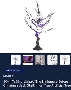 Nightmare Before Christmas Jack Skellington Lighted Tree