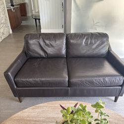 Brown Leather Sofa