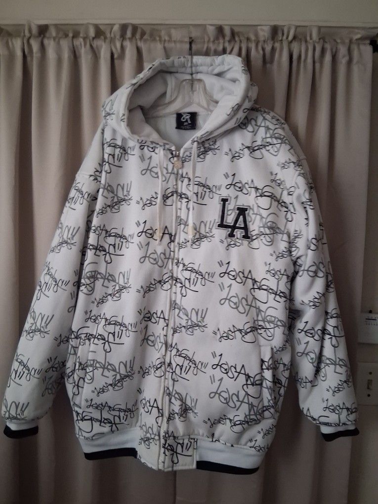Men LA Dodgers With Los Angeles Printed All over Jacket