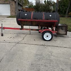 Large Smoker Mounted On trailer 