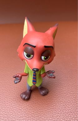 Rare Disney Zootopia Nick Wilde Fox 3" PVC Figurine Toy Collectible
