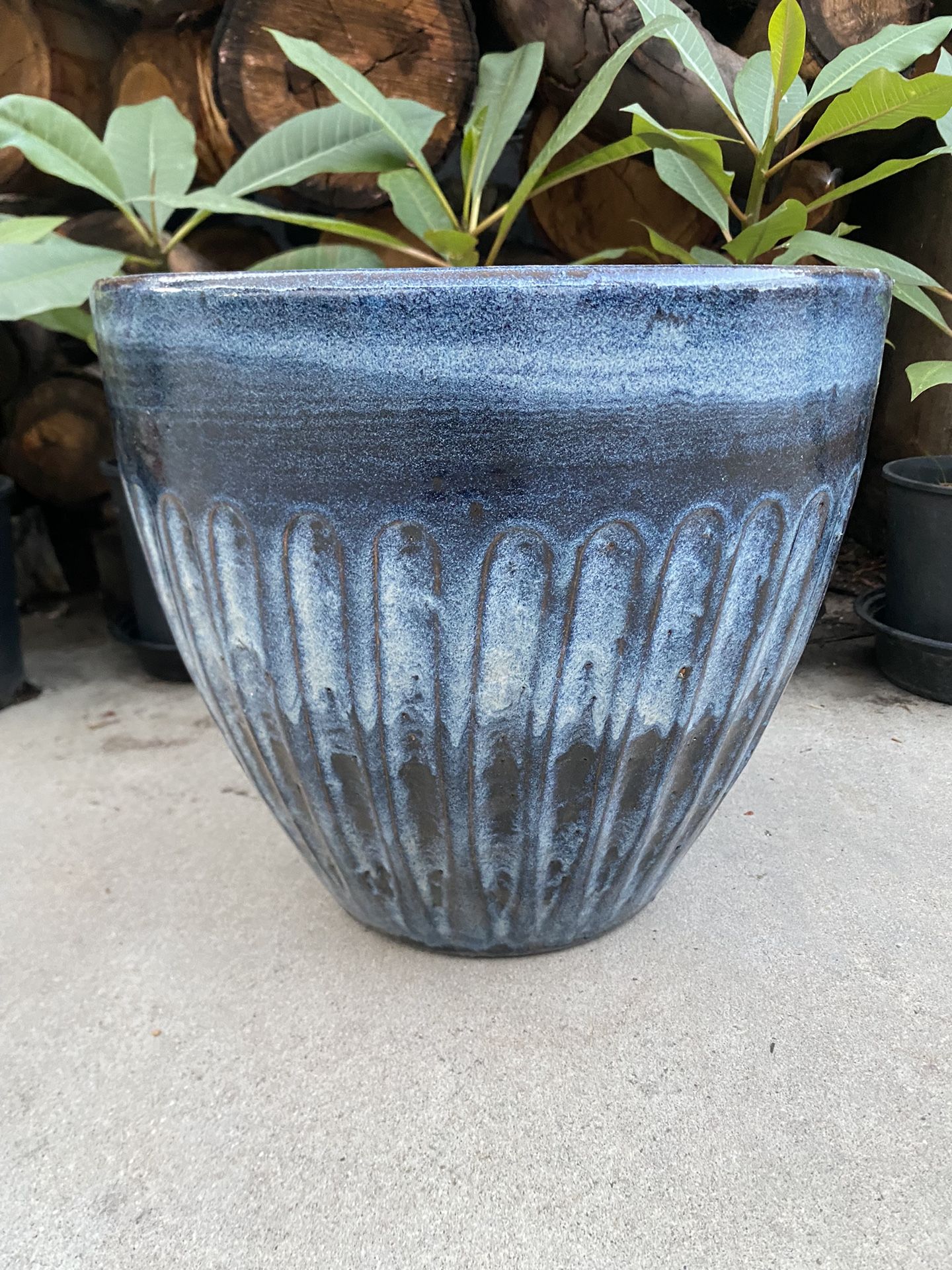 Blue Ceramic Pot
