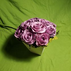 Violet Paper Rose Plant Box