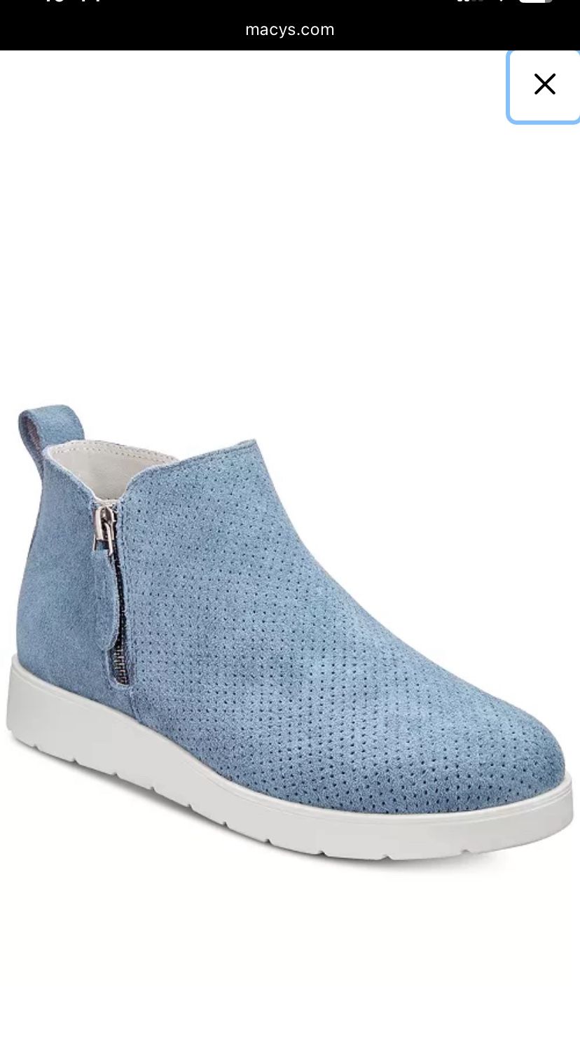 White Mountain Women’s Beaumont Zip Suede Shoes In Original Box