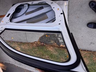 White Car Door Shell with Window Frame