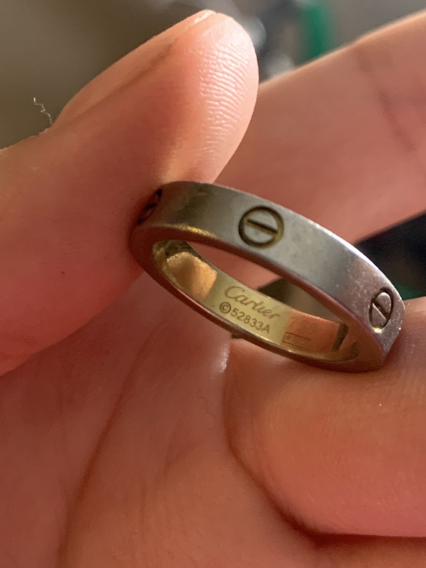 Cartier Love Ring Silver And Gold Plated 750 Ito