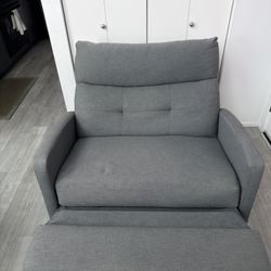 2-Seater Recliner, Charcoal 
