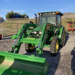 John Deere 5075E Cab Utility Tractor With Loader 