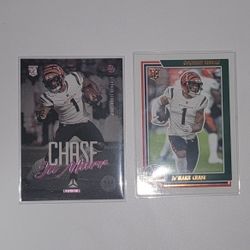 Ja'marr Chase Rookie Card Lot Of 2