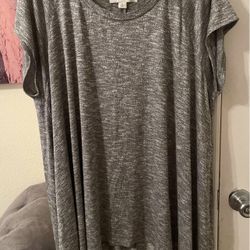 Plus Size Womens gray long top size 3X pre-owned 