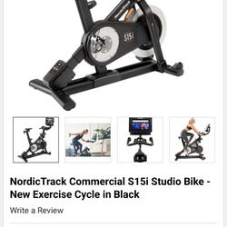 NordicTrack Commercial S15i Studio Bike - New Exercise Cycle in Black
