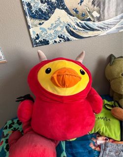 Large Devil Duck Stuffed Plush Toy
