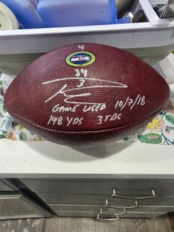 Seattle Seahawks Game Used Football Autographed Signed By Russell Wilson PSA DNA RARE Collectible .