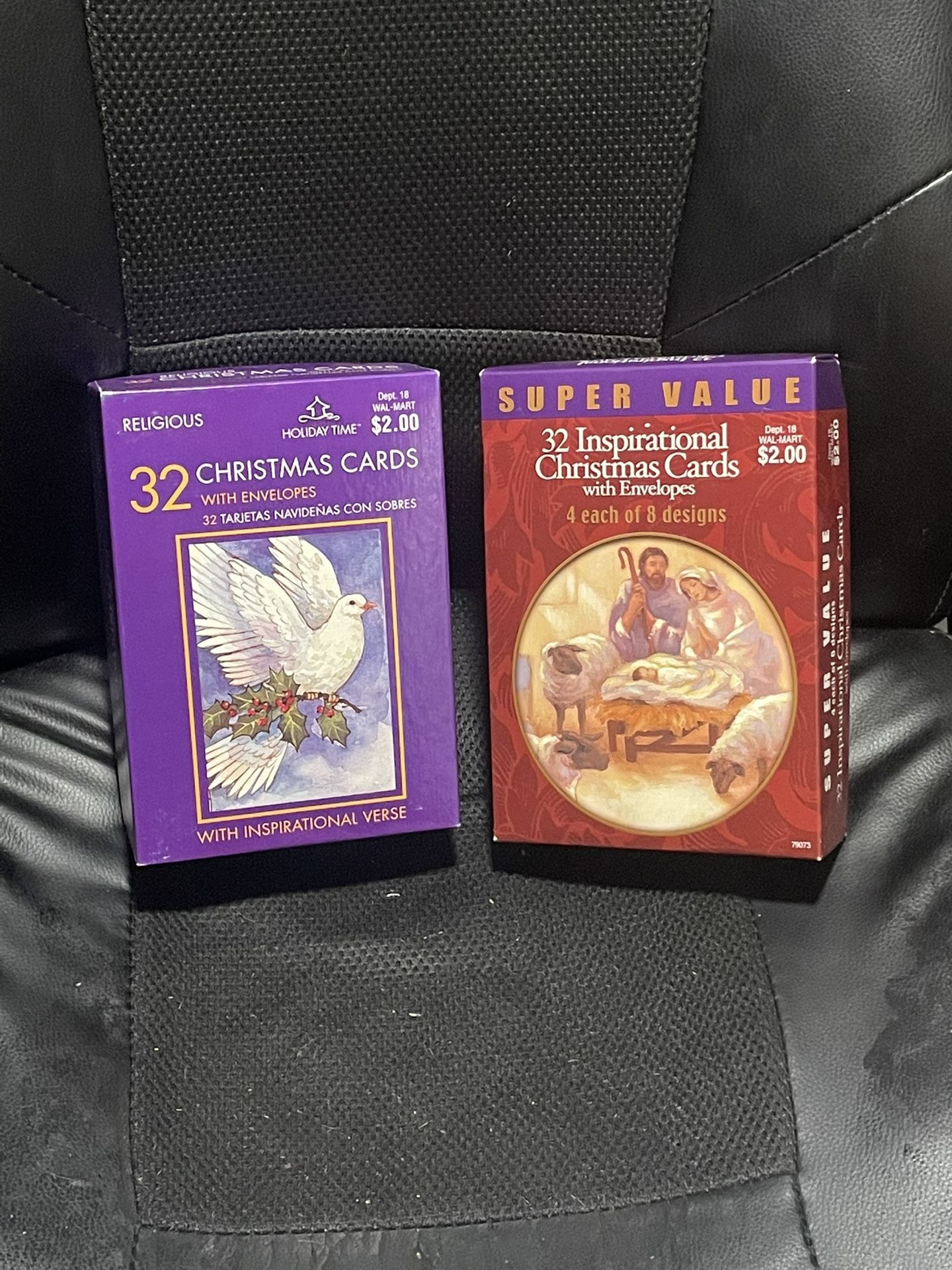Two Boxes Of Vintage Religious Christmas Cards