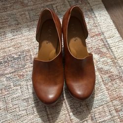 Korks Leather Wedge Shoes