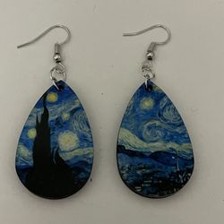 Vincent Van Gogh Starry Night Earrings 