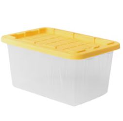 Project Source Teeny Commander X-small Clear Stackable Tote with Standard Snap Lid