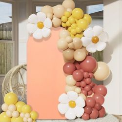 Wedding Arch Cover Peach Arch Stand Cover 2.6x6FT Arch Covers Stretchy Backdrop Fabric Spandex Fitted Arches Backdrop Cover Chiara Arched Covers