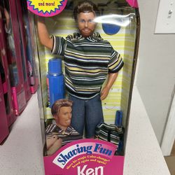 Barbie Shaving Fun Ken Doll from 1994, Mattel product number 12956.  The doll has a "magic" color-change beard that can be "shaved" off with warm wate