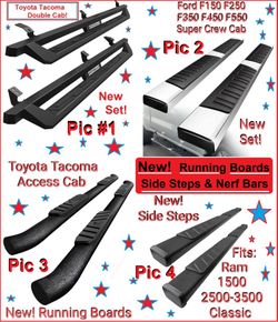 Running Boards & Side Steps, New Sets! From $179