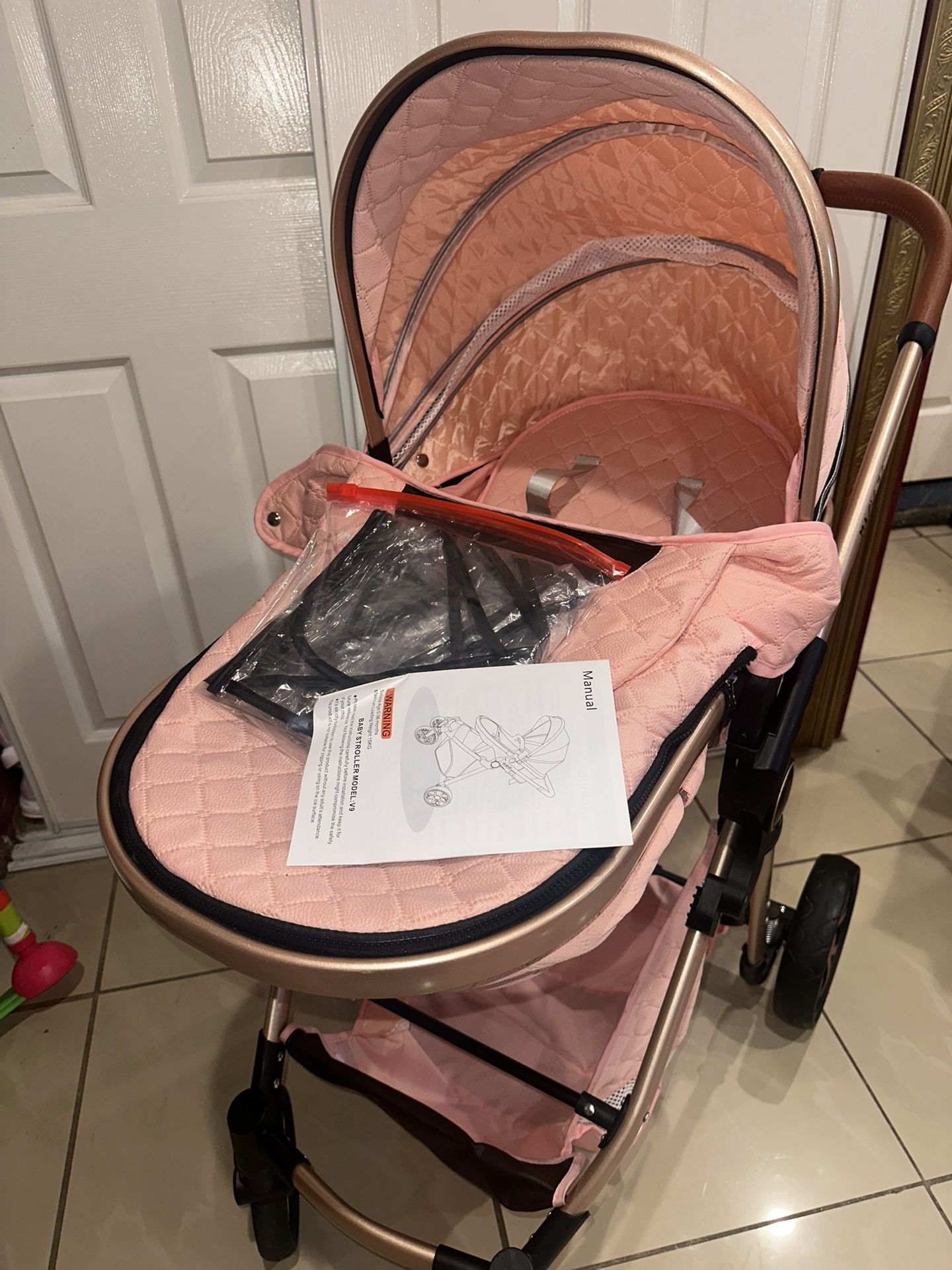 Brand New Pink Baby Stroller