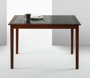 ZINUS Faux Marble and Wood Dining Table