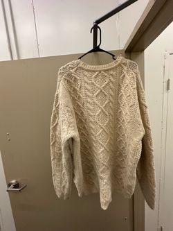 Cream Cable Knit Oversized Sweater