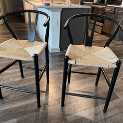 Denise Wishbone Wooden Counter Stool