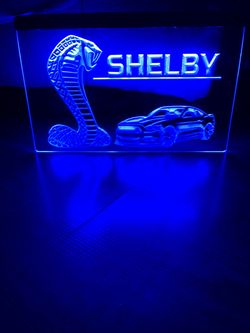 SHELBY LED NEON BLUE LIGHT SIGN 8x12