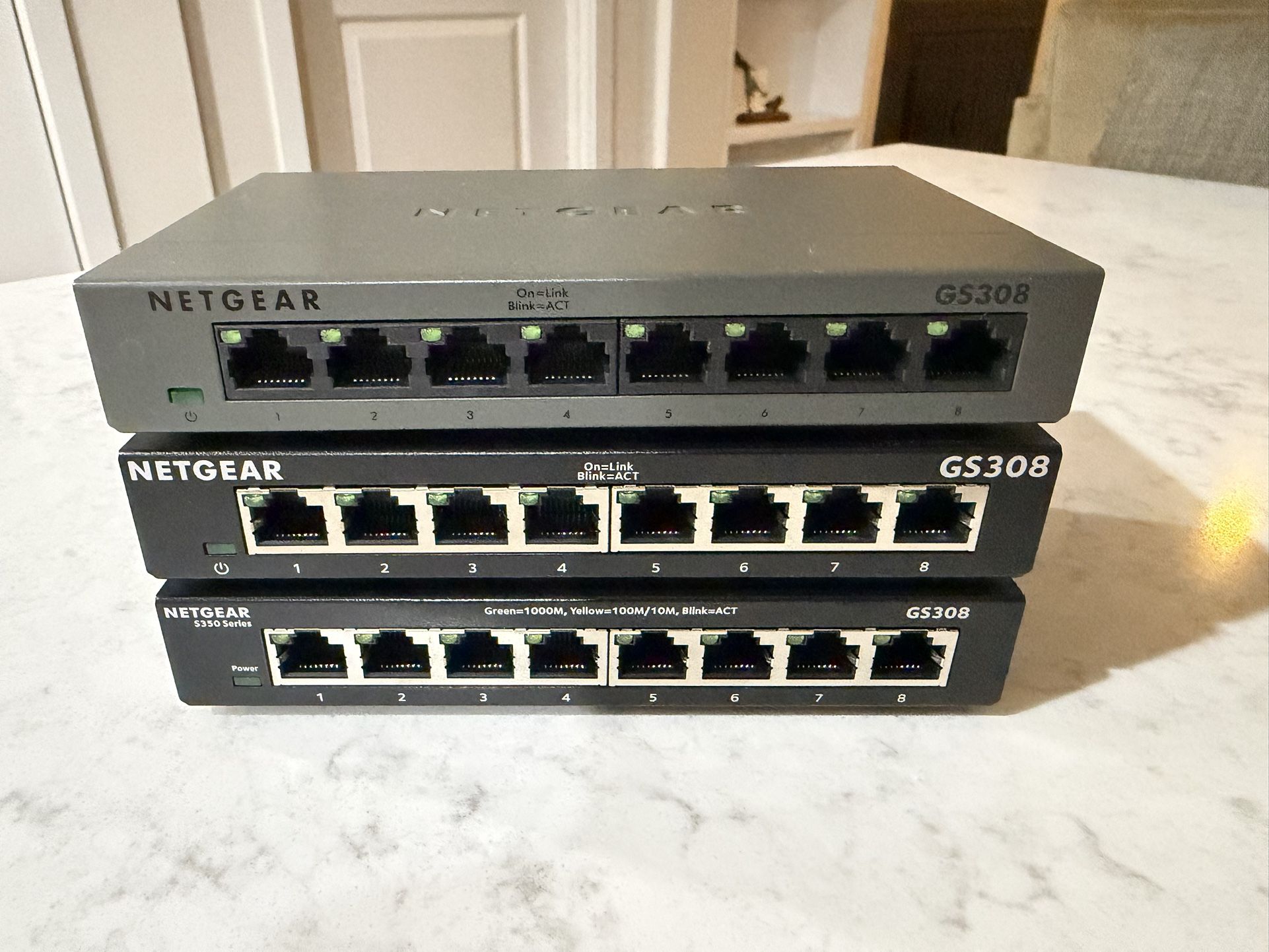 Netgear GS308 10/100/1000 Switches (3 pack)