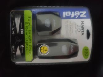 ZEFAL MANTA 2.0 BICYCLE LIGHT SET SUPER BRIGHT FRONT AND REAR LIGHTS NEW/PACKAGE
