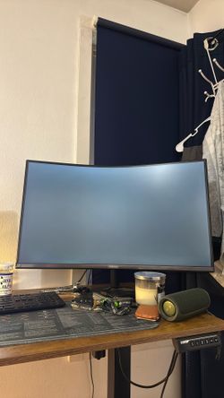 SAMSUNG 32-Inch S39C Series FHD Curved Gaming Monitor, 75Hz, AMD FreeSync, Game Mode, Advanced Eye Comfort, Frameless Display, Built in Speakers, Slim