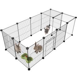 Pet Playpen Cage with Door for Indoor Outdoor Small Animal Guinea Pig Puppy Kitty Bunny Turtle 