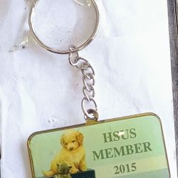 Humane Society Puppy & Kitten HSUS Member Key Chain