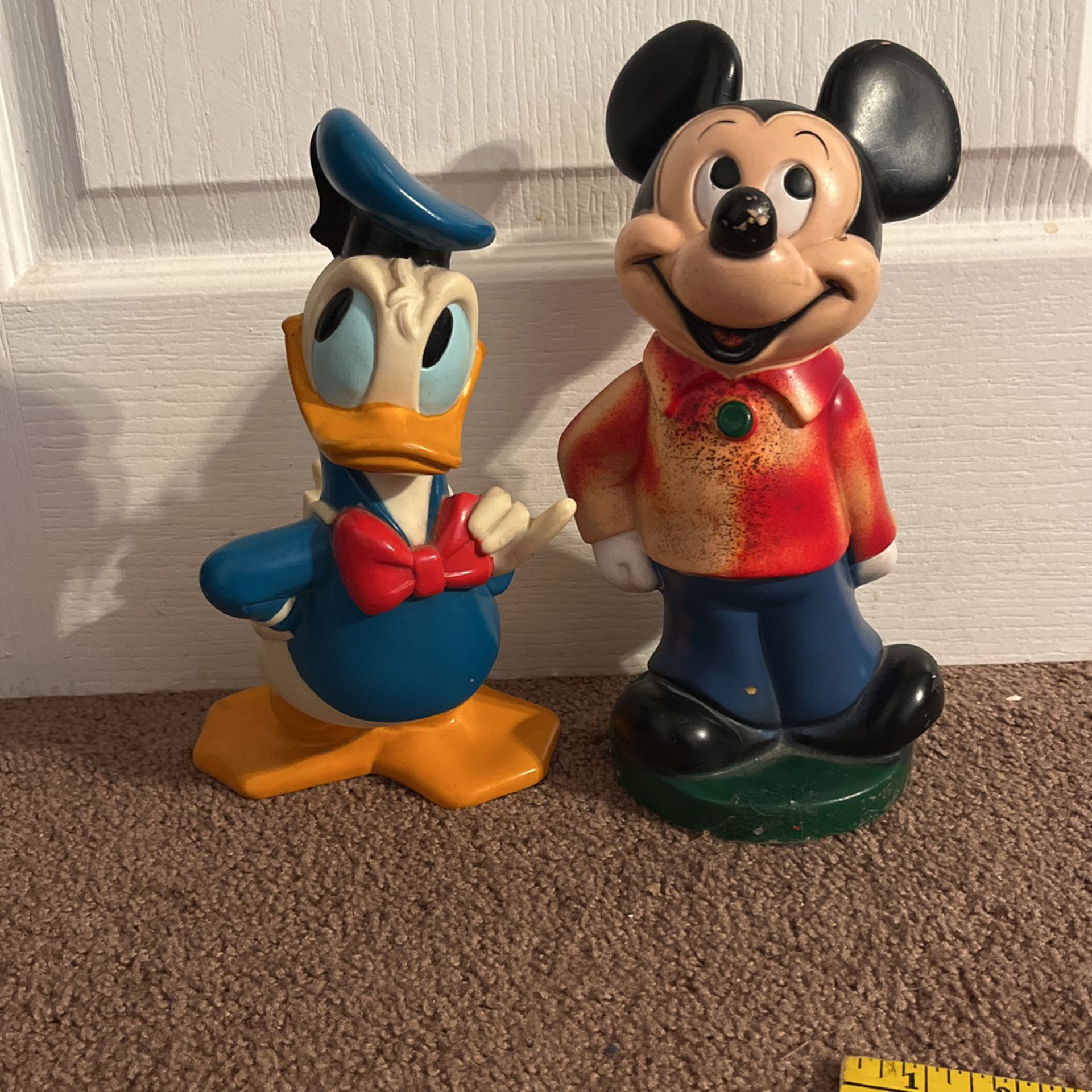2 - Vintage Disney Piggy Banks - Mickey And Donald