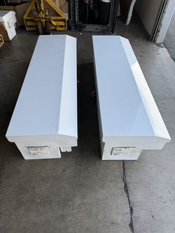 Pair of Weather Guard 175-3-04 Lo-Side Single Lid Truck Tool Boxes in Steel, 56 in., in White #1